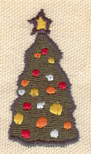 Embroidery Design: Christmas tree 1.03w X 1.93h