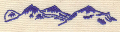 Embroidery Design: Mountains 3.95w X 0.79h