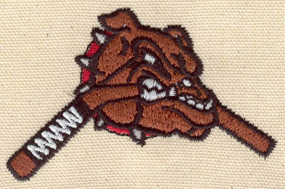 Embroidery Design: Bull dog3.37w X 2.17h