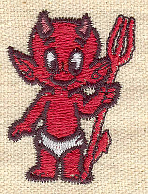 Embroidery Design: Devil B 1.35w X 1.86h