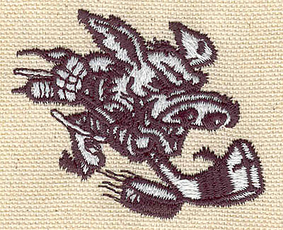 Embroidery Design: Hockey hog 2.30w X 1.81h
