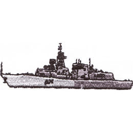 Embroidery Design: Battleship 20.96" x 2.76"