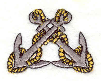 Embroidery Design: Anchors with ropes  1.65"w X 1.22"h