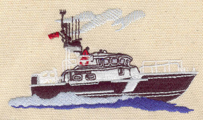 Embroidery Design: Rescue boat 4.04w X 2.28h