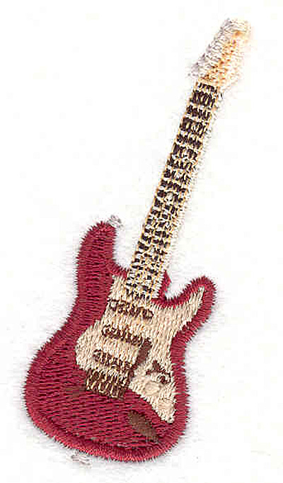 Embroidery Design: Guitar 1 2.71" X 1.39"