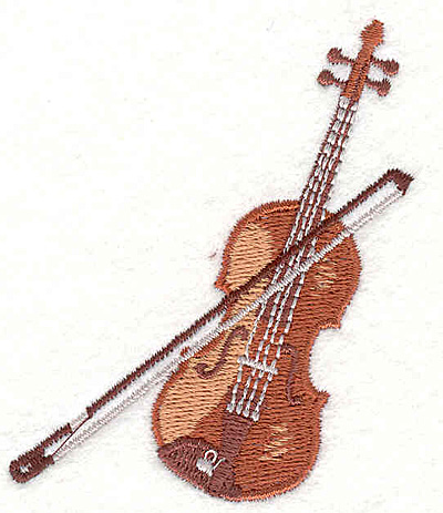 Embroidery Design: Violin  2.96" X 2.36"