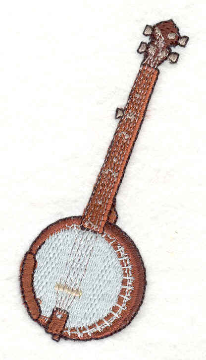 Embroidery Design: Banjo 3.21" X 1.78"