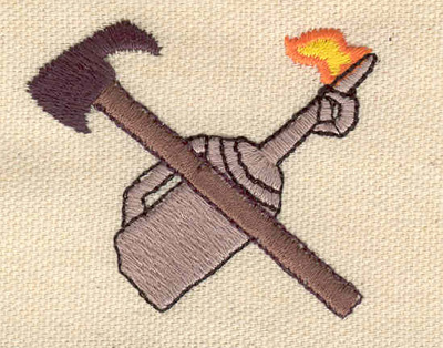 Embroidery Design: Controlled burn torch 2.19w X 1.85h