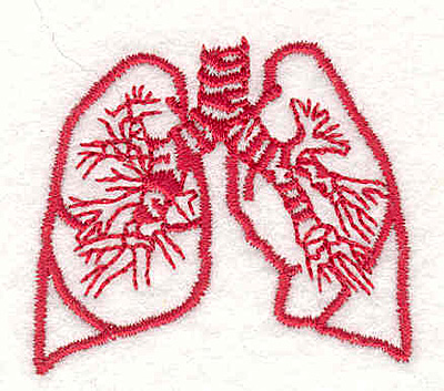 Embroidery Design: Lungs 2  1.67" x 1.87"