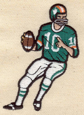 Embroidery Design: Football Player  2.44w X 3.42h