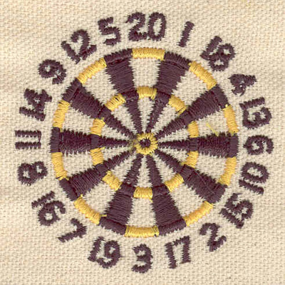Embroidery Design: Dart board 2.23w X 2.24h