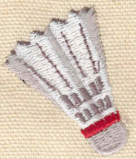 Embroidery Design: Badminton Birdie 1.23w X 1.50h