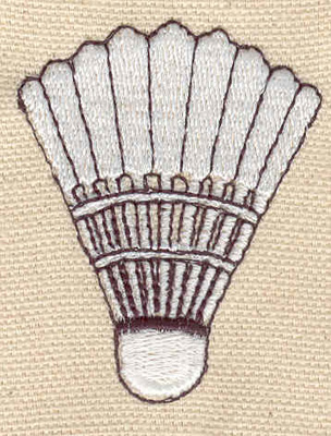 Embroidery Design: Badminton Birdie 1.64w X 2.11h