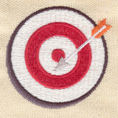 Embroidery Design: Archery target 2.26w X 2.20h