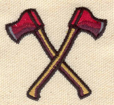 Embroidery Design: Crossed axes 2.01w X 1.84h