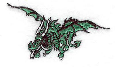 Embroidery Design: Dragon flying1.37"Hx2.33"W