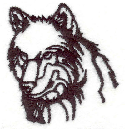 Embroidery Design: Wolf head F 2.11"w X 2.27"h