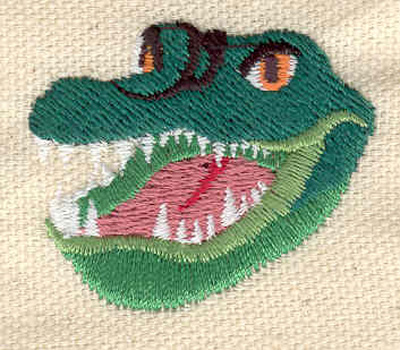 Embroidery Design: Alligator head 1.52w X 1.30h