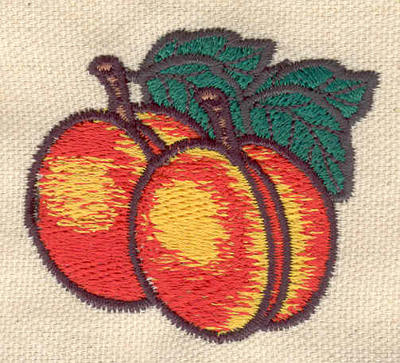 Embroidery Design: Peaches 2.26w X 1.98h