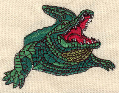Embroidery Design: Crocodile 2.87w X 2.12h
