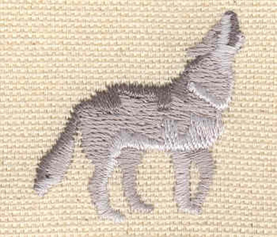 Embroidery Design: Wolf howling 1.32w X 1.30h