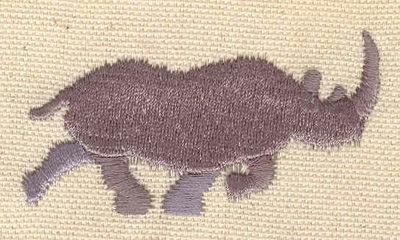 Embroidery Design: Rhino 1.25w X 2.38h