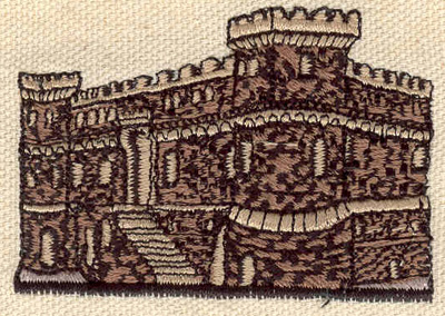 Embroidery Design: Castle 2.57w X 1.77h