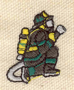 Embroidery Design: Firefighter 0.94w X 1.16h