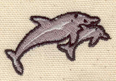 Embroidery Design: Dolphins2.02w X 1.16h