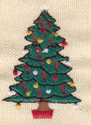 Embroidery Design: Christmas tree 1.43w X 2.10h