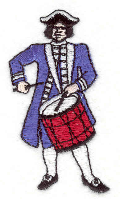 Embroidery Design: Drummer  2.99" x 1.61"