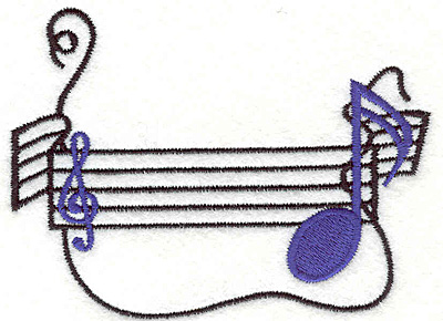 Embroidery Design: Notes 1 2.94" X 3.93"