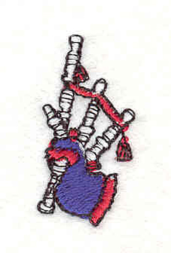 Embroidery Design: Bagpipes 1.27" X .066"