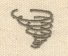 Embroidery Design: Tornado 0.91w X 0.86h
