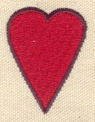 Embroidery Design: Heart 1.42w X 1.89h