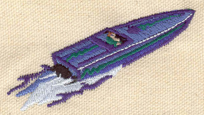 Embroidery Design: Powerboat 2.83w X 1.53h