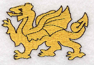 Embroidery Design: Dragon D1.49"Hx2.27"W