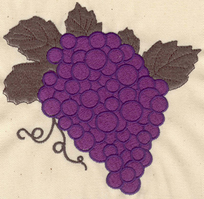 Embroidery Design: Grape Cluster 5.35w X 5.18h