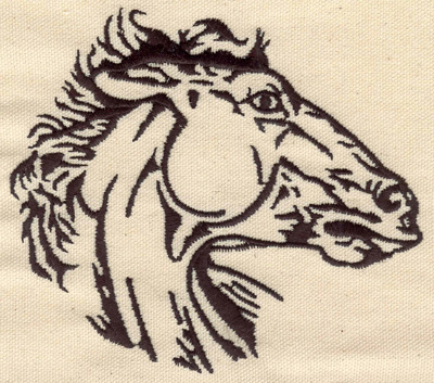 Embroidery Design: Horse head large 5.12w X 4.63h