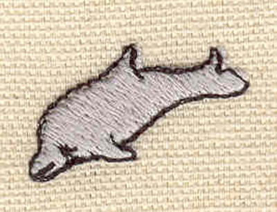 Embroidery Design: Dolphin F 1.07w X 0.65h