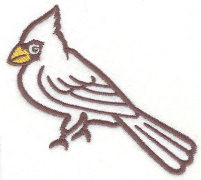 Embroidery Design: Cardinal 53.20" x 3.50"