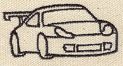 Embroidery Design: Car with spoiler 4.09w X 2.31h