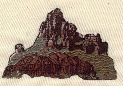 Embroidery Design: Mountain with forest 3.34w X 2.02h