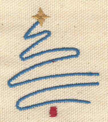 Embroidery Design: Stylized Christmas tree 1.60w X 1.90h