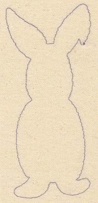 Embroidery Design: Rabbit outline 2.76w X 6.79h
