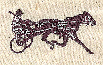 Embroidery Design: Pacer or trotter racing1.44in. H x 2.65in. W