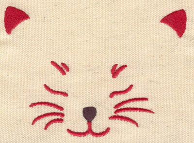 Embroidery Design: Cat face B 4.39w X 3.18h