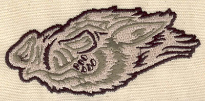 Embroidery Design: Hog head 4.47w X 2.09h