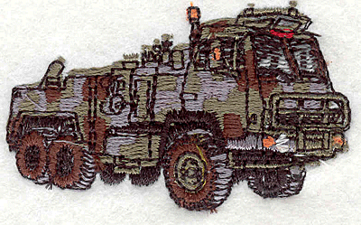 Embroidery Design: Military Truck1.39" x 2.47"