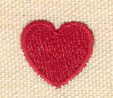 Embroidery Design: Mini heart 0.71w X 0.69h